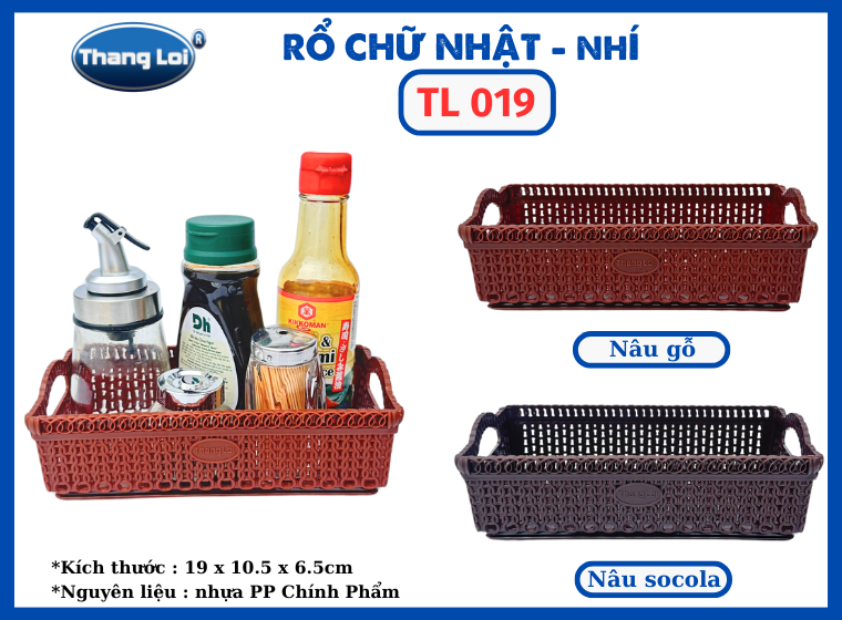 RỔ CHỮ NHẬT - NHÍ  TL 019